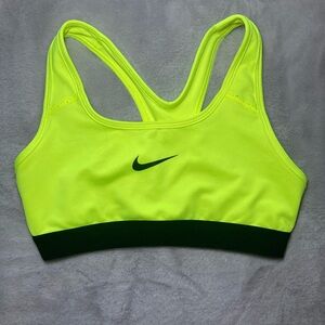 Nike Women's Neon Yellow Sports Bra